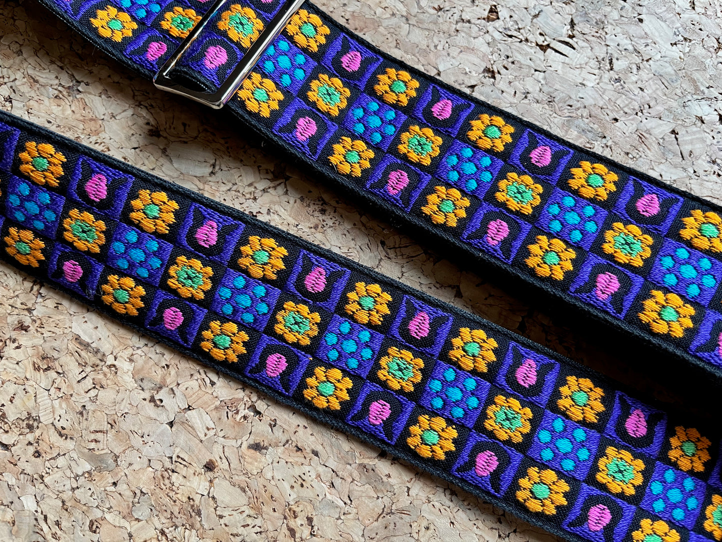 UNIQUE PIECE - Blue Stella "Tom's Vintage Straps" guitar/bass strap