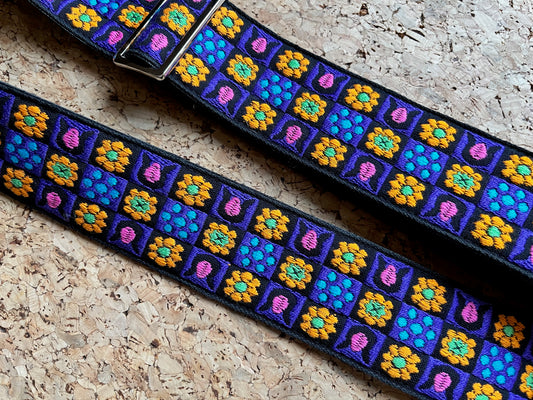 UNIQUE PIECE - Blue Stella "Tom's Vintage Straps" guitar/bass strap