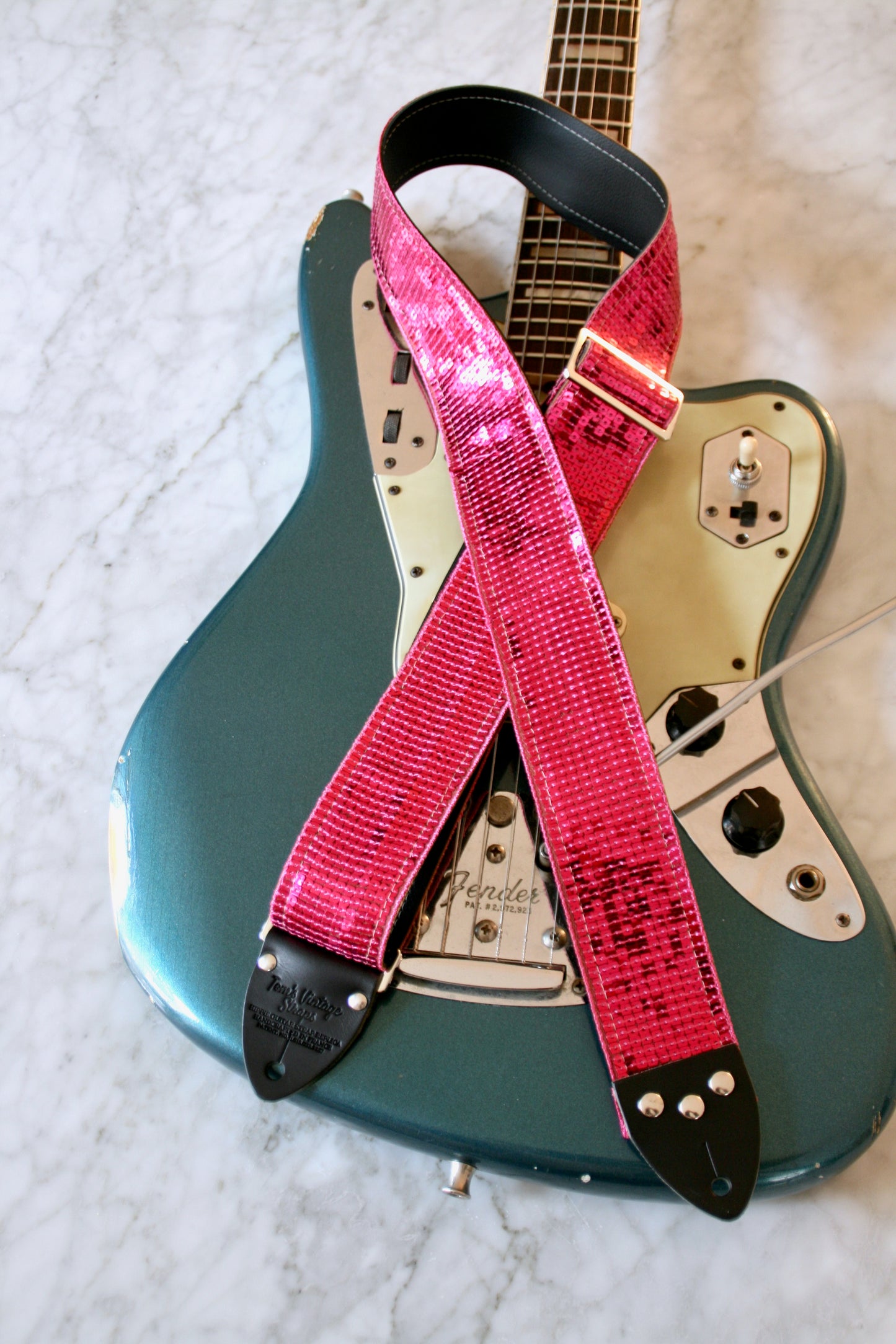 Pink 'Sequin' Guitar/Bass Hippie Strap