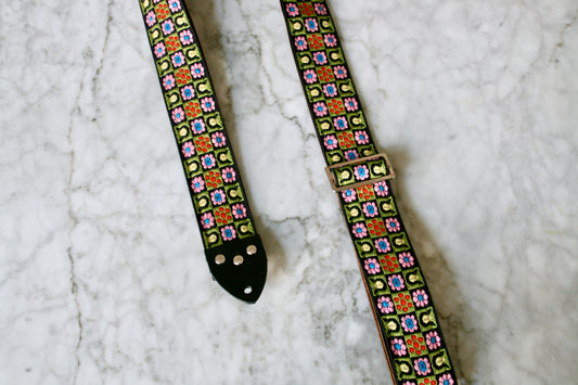 Green 'Stella' Guitar/Bass Hippie Strap