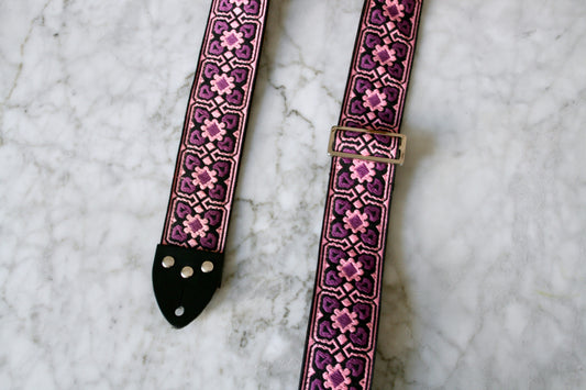 Purple 'Fillmore' Guitar/Bass Hippie Strap