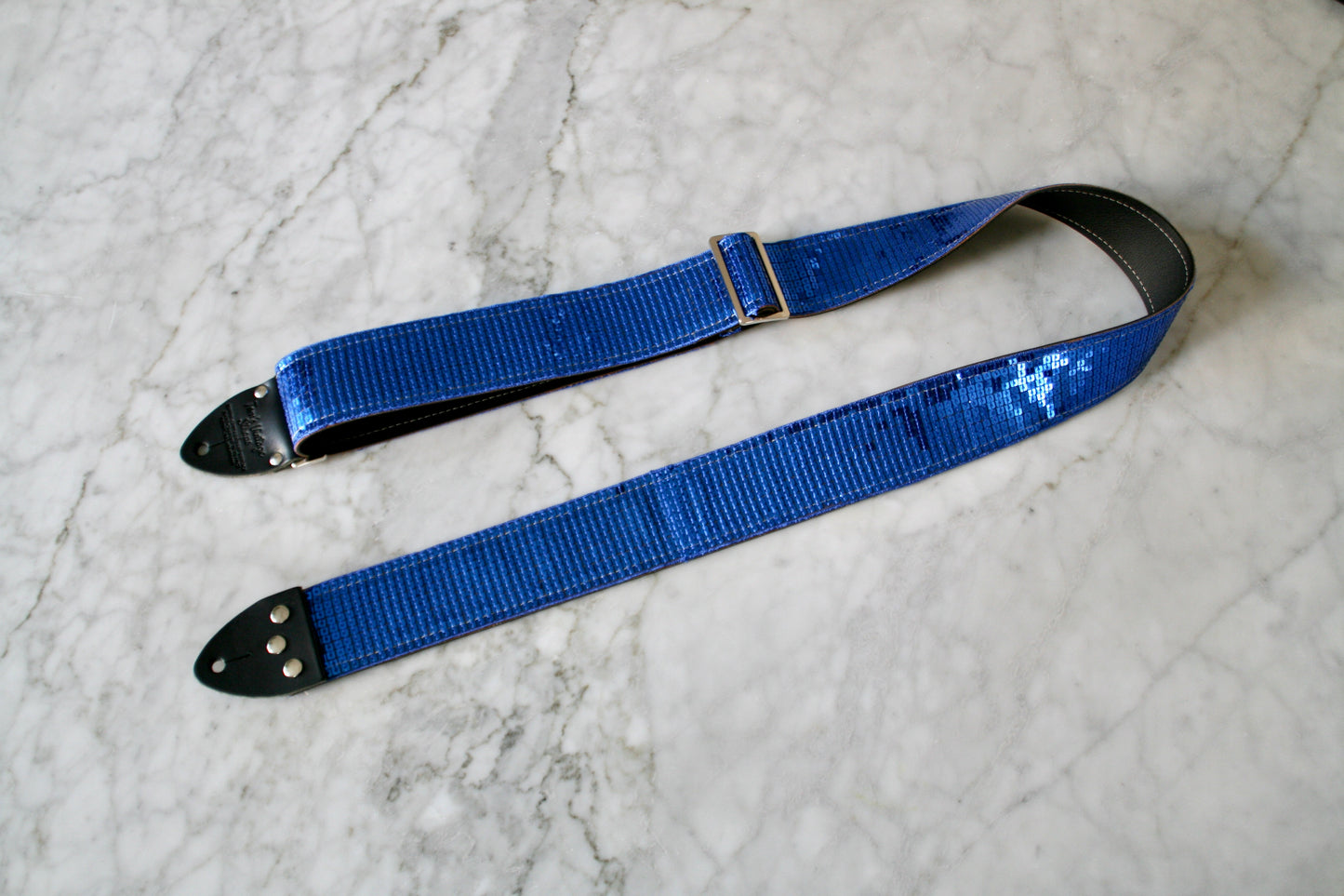 Blue 'Sequin' Guitar/Bass Hippie Strap