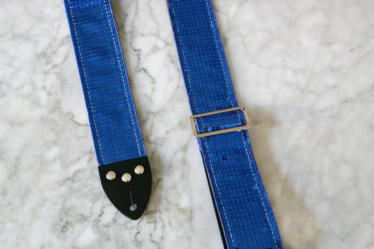 Blue 'Sequin' Guitar/Bass Hippie Strap