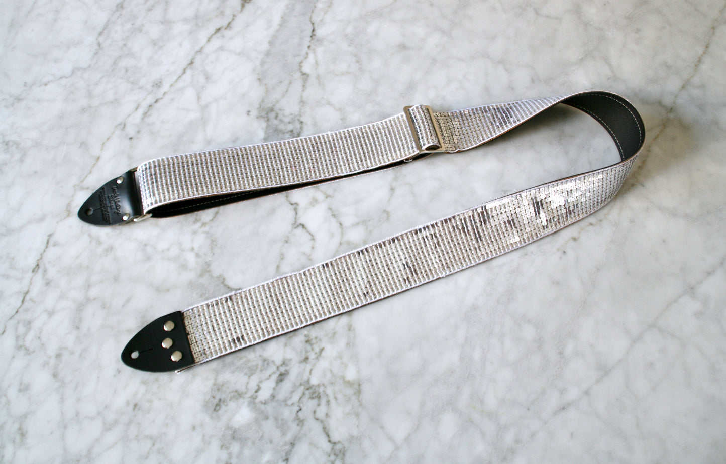 Silver 'Sequin' Guitar/Bass Hippie Strap