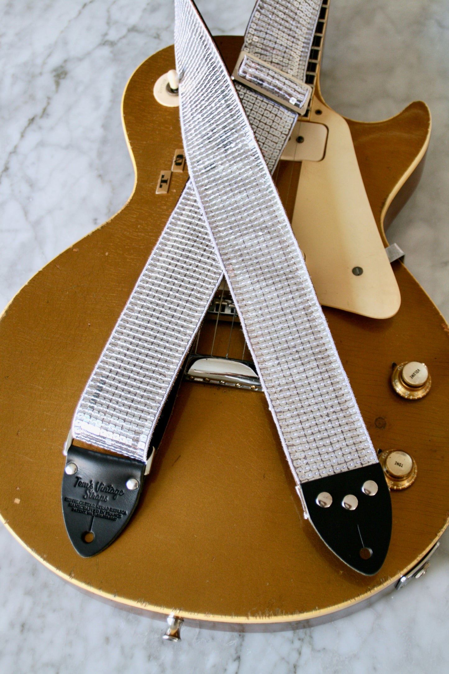 Silver 'Sequin' Guitar/Bass Hippie Strap