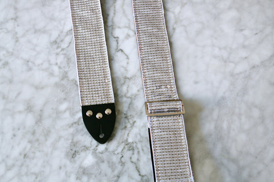 Silver 'Sequin' Guitar/Bass Hippie Strap