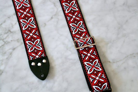 Red 'Beck' Guitar/Bass Hippie Strap