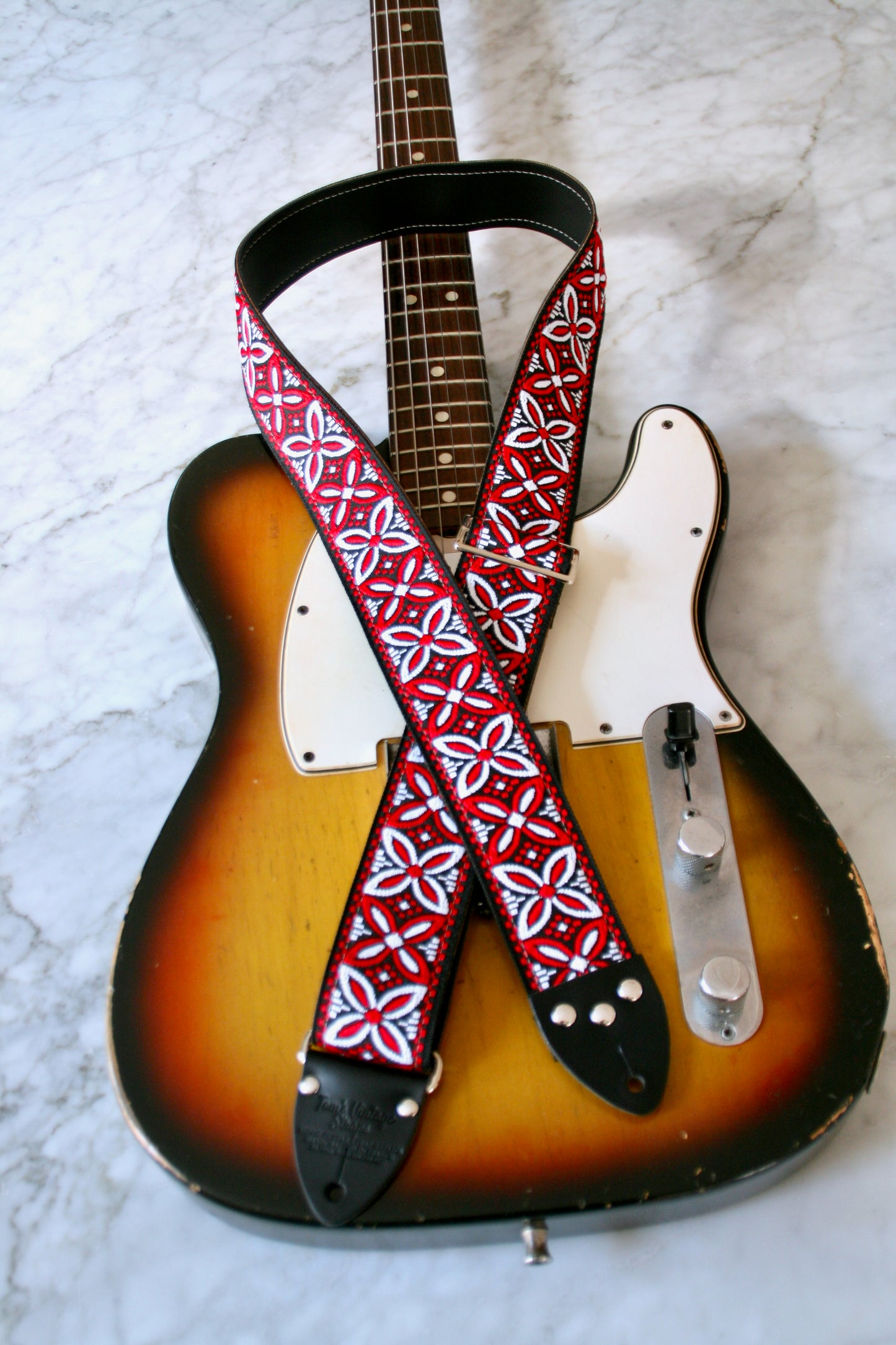 Red 'Beck' Guitar/Bass Hippie Strap