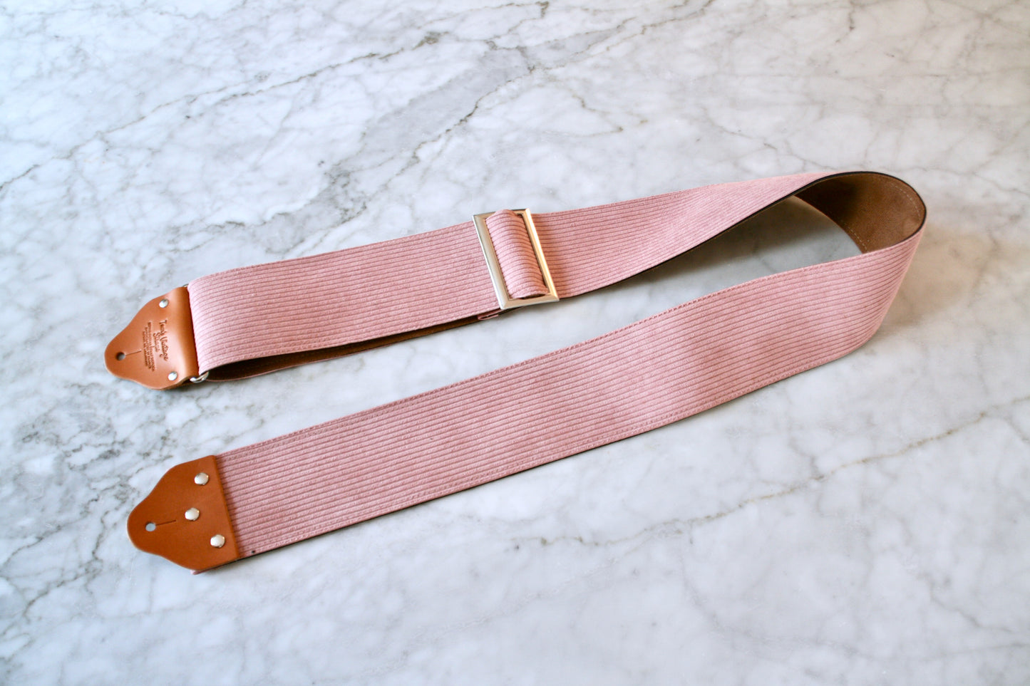 Custom wide 3" Pink 'Corduroy' Guitar/Bass Hippie Strap
