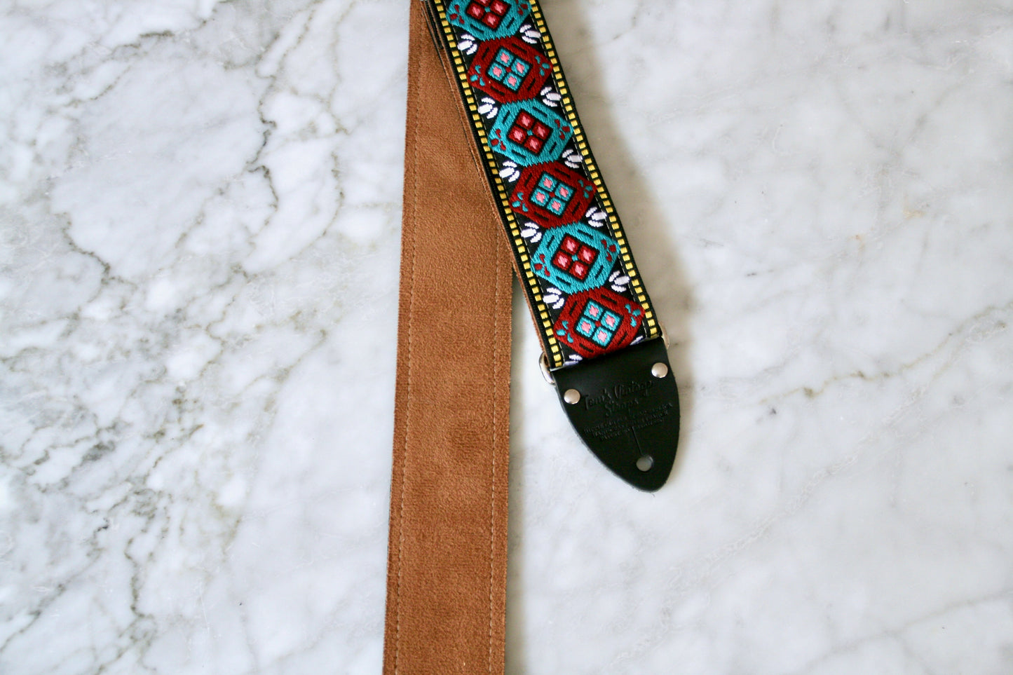 Mauve 'Honeycomb' Guitar/Bass Hippie Strap