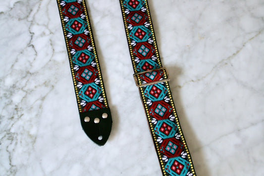 Mauve 'Honeycomb' Guitar/Bass Hippie Strap