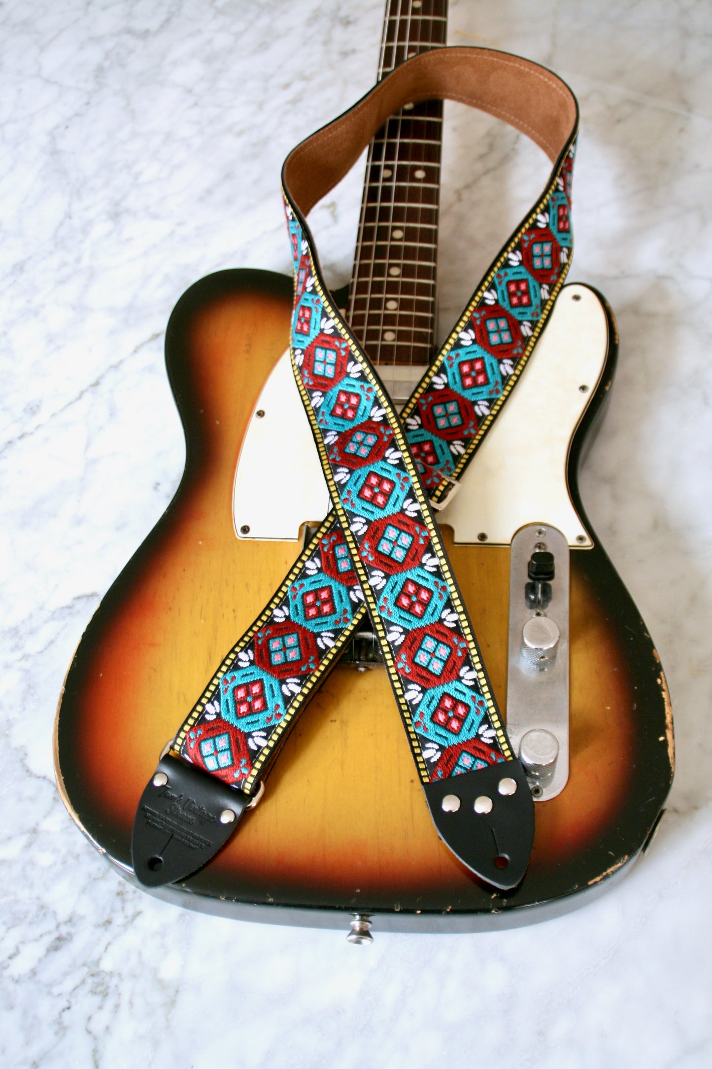 Mauve 'Honeycomb' Guitar/Bass Hippie Strap
