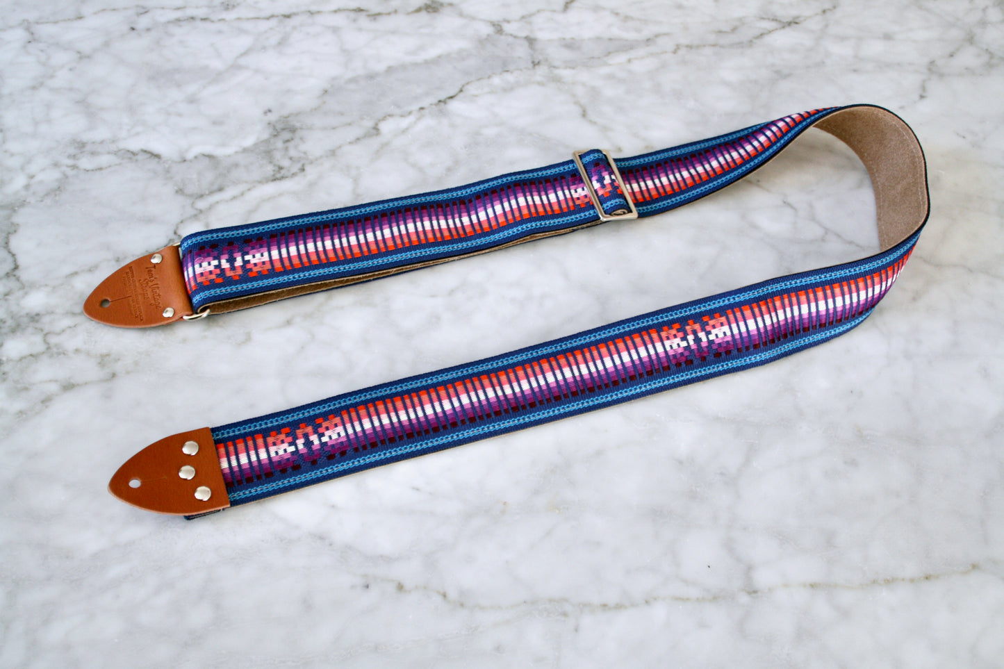 Blue 'California' Guitar/Bass Hippie Strap
