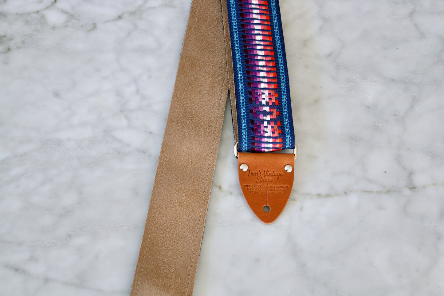 Blue 'California' Guitar/Bass Hippie Strap