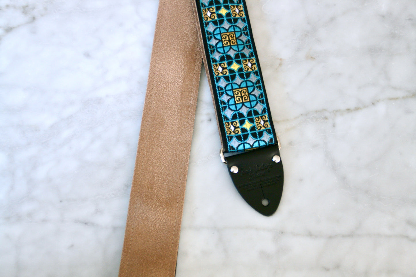 Turquoise 'Virginia' Guitar/Bass Hippie Strap