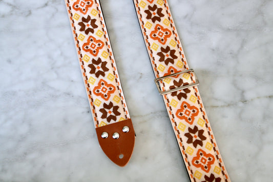 Beige 'Altamont' Guitar/Bass Hippie Strap