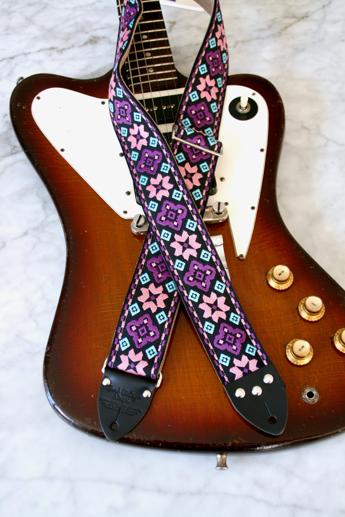 Purple 'Altamont' Guitar/Bass Hippie Strap