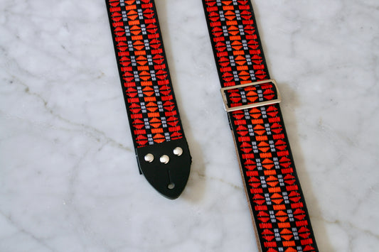 Red 'Nayra' Guitar/Bass Hippie Strap