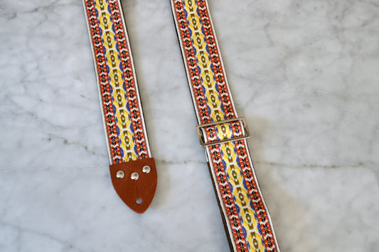 White 'Boho' Guitar/Bass Hippie Strap