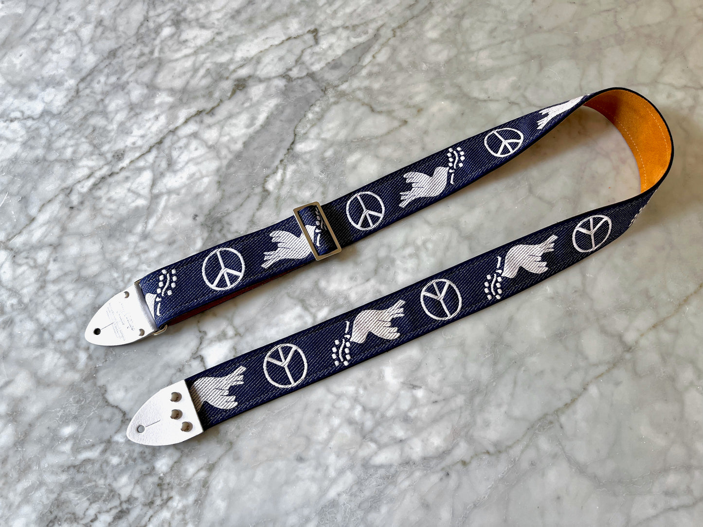 Blue 'Peace' Guitar/Bass Hippie Strap