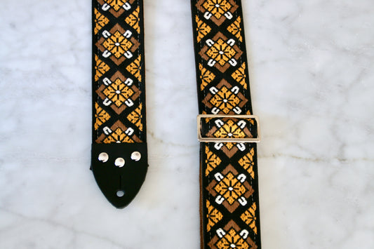 'Quatrefoil' Guitar/Bass Hippie Strap