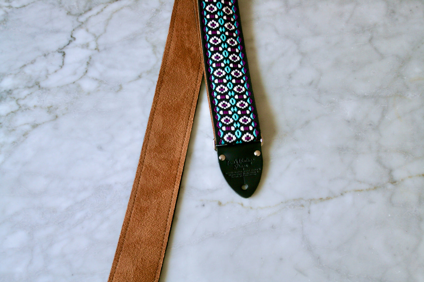 Purple 'Bullseye' Guitar/Bass Hippie Strap
