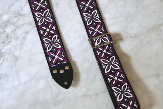 Purple 'Beck' Guitar/Bass Hippie Strap