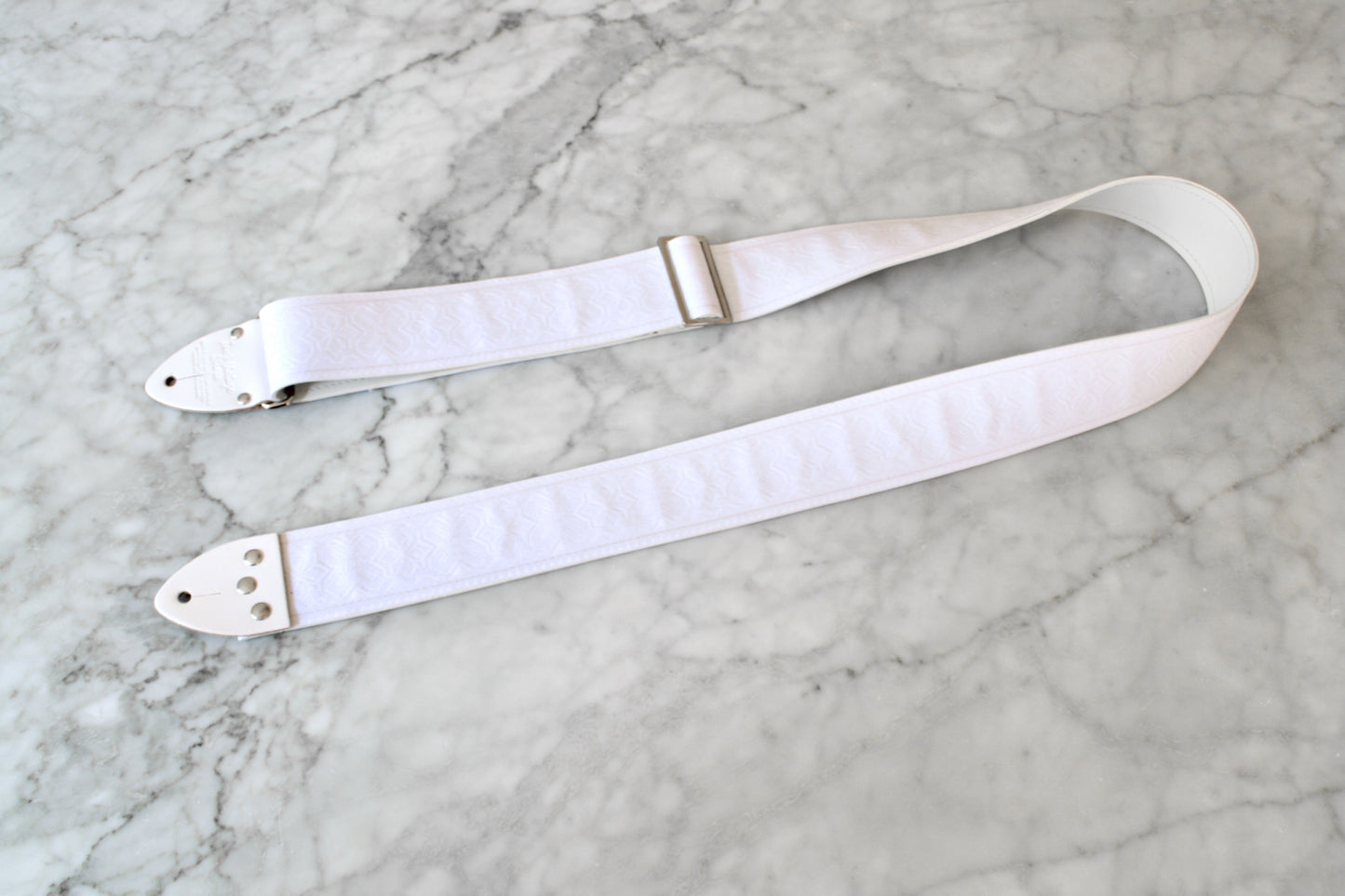 White 'Greenwich' Guitar/Bass Hippie Strap