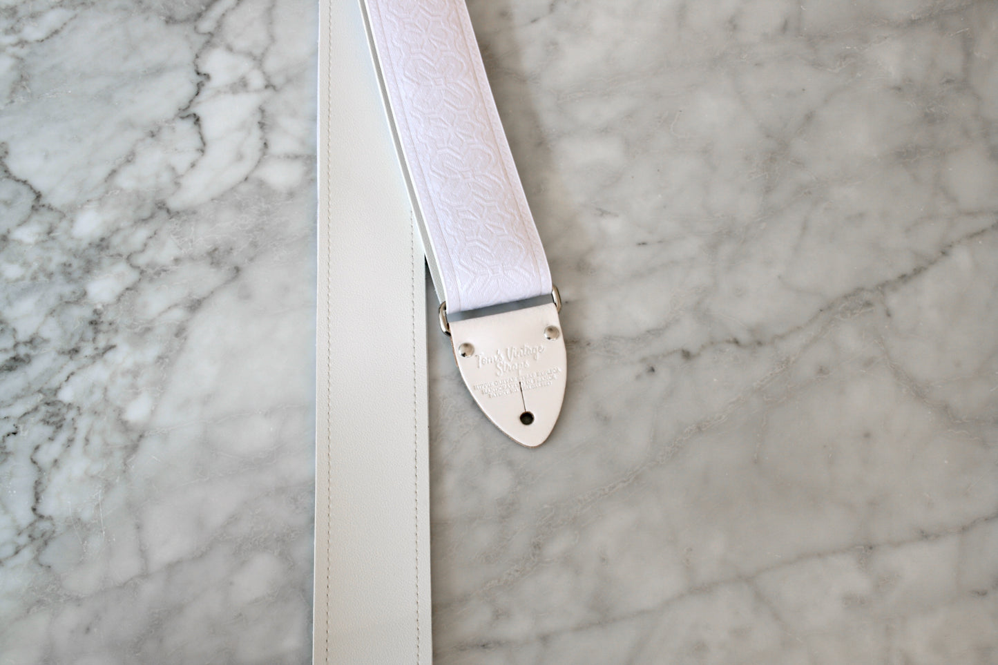 White 'Greenwich' Guitar/Bass Hippie Strap