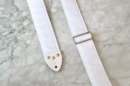 White 'Greenwich' Guitar/Bass Hippie Strap