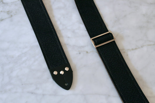 Black 'Greenwich' Guitar/Bass Hippie Strap