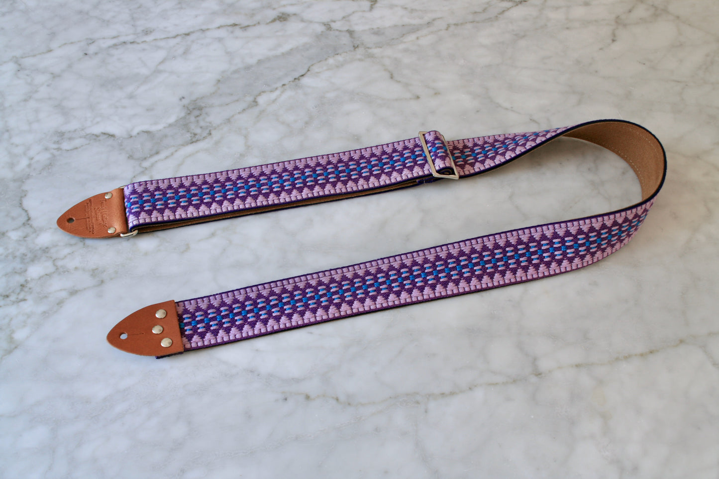 Purple 'Hooty' Guitar/Bass Hippie Strap