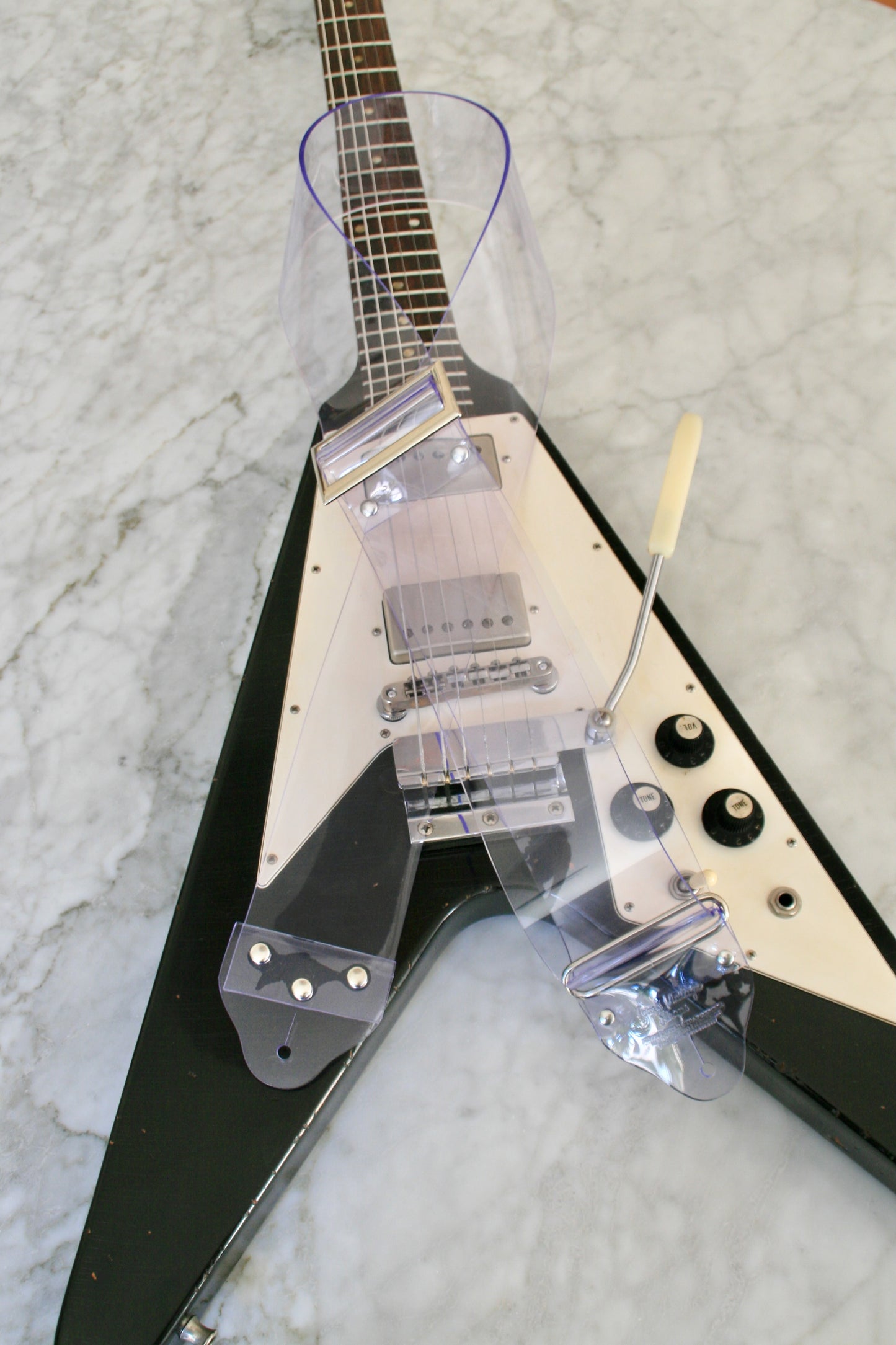 Custom wide PVC 'Ghost' Guitar/Bass Hippie Strap