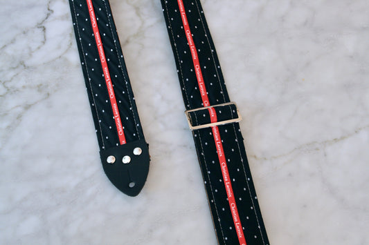 Black 'Lacroix' Guitar/Bass Hippie Strap