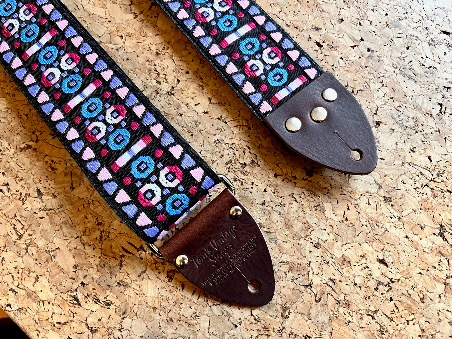 UNIQUE PIECE - Purple Morrey "Tom's Vintage Straps" guitar/bass strap