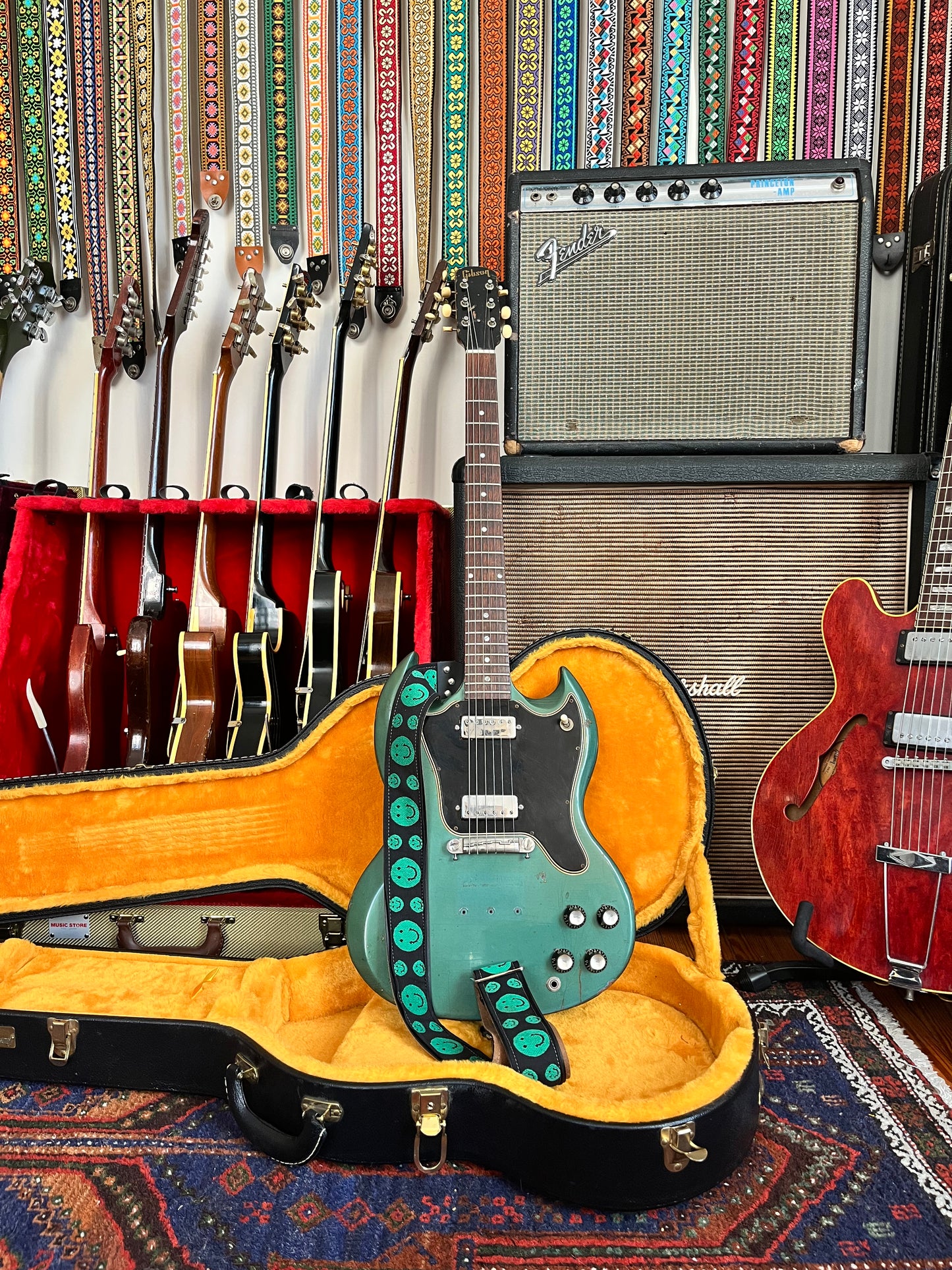 'Smiley' Guitar/Bass Hippie Strap