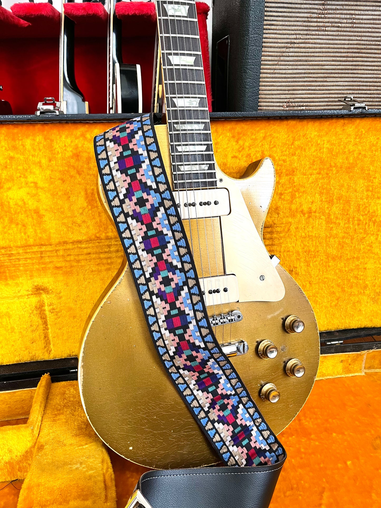 Custom wide 3" 'Santa Fe' Guitar/Bass Hippie Strap