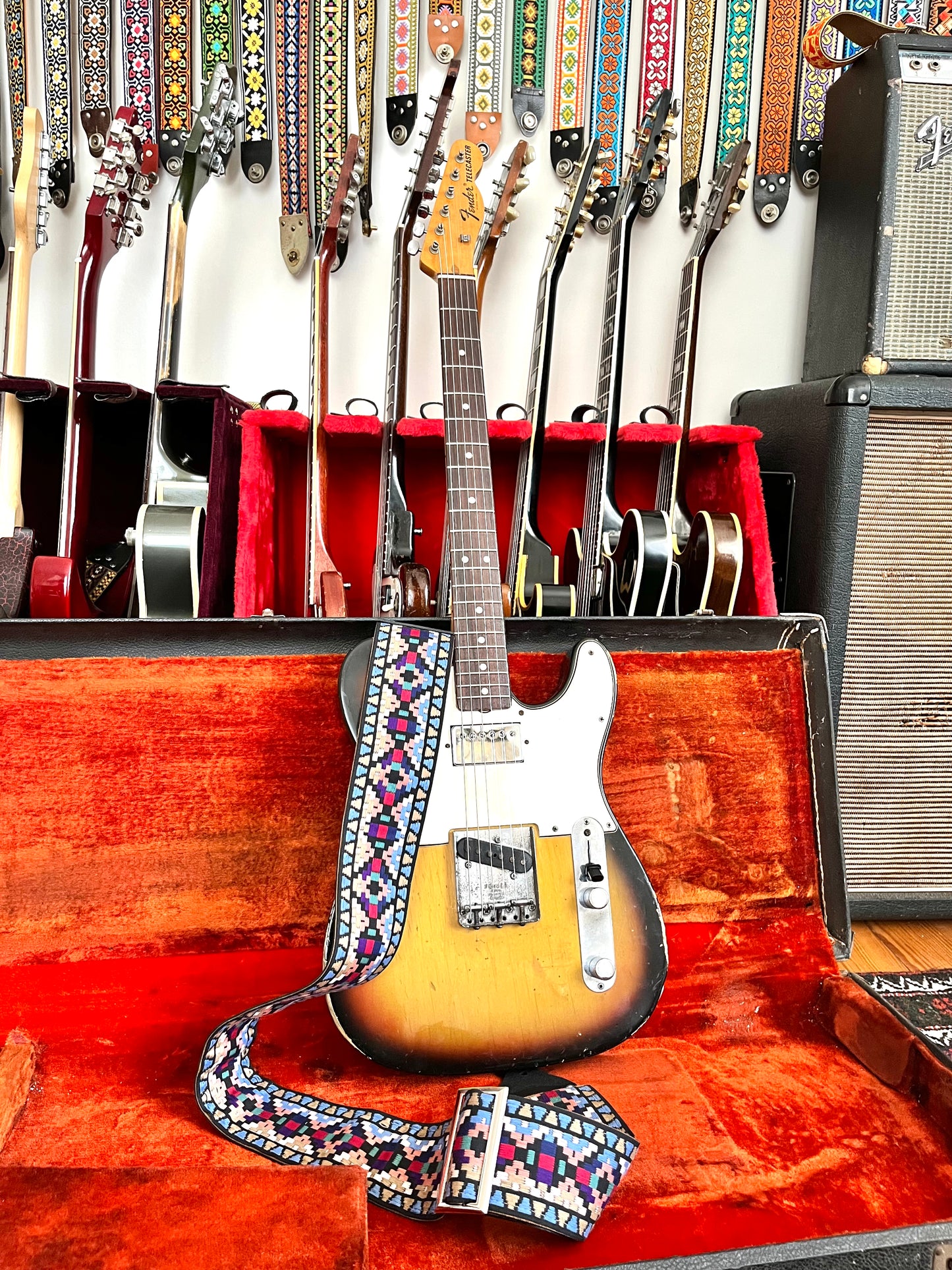 Custom wide 3" 'Santa Fe' Guitar/Bass Hippie Strap