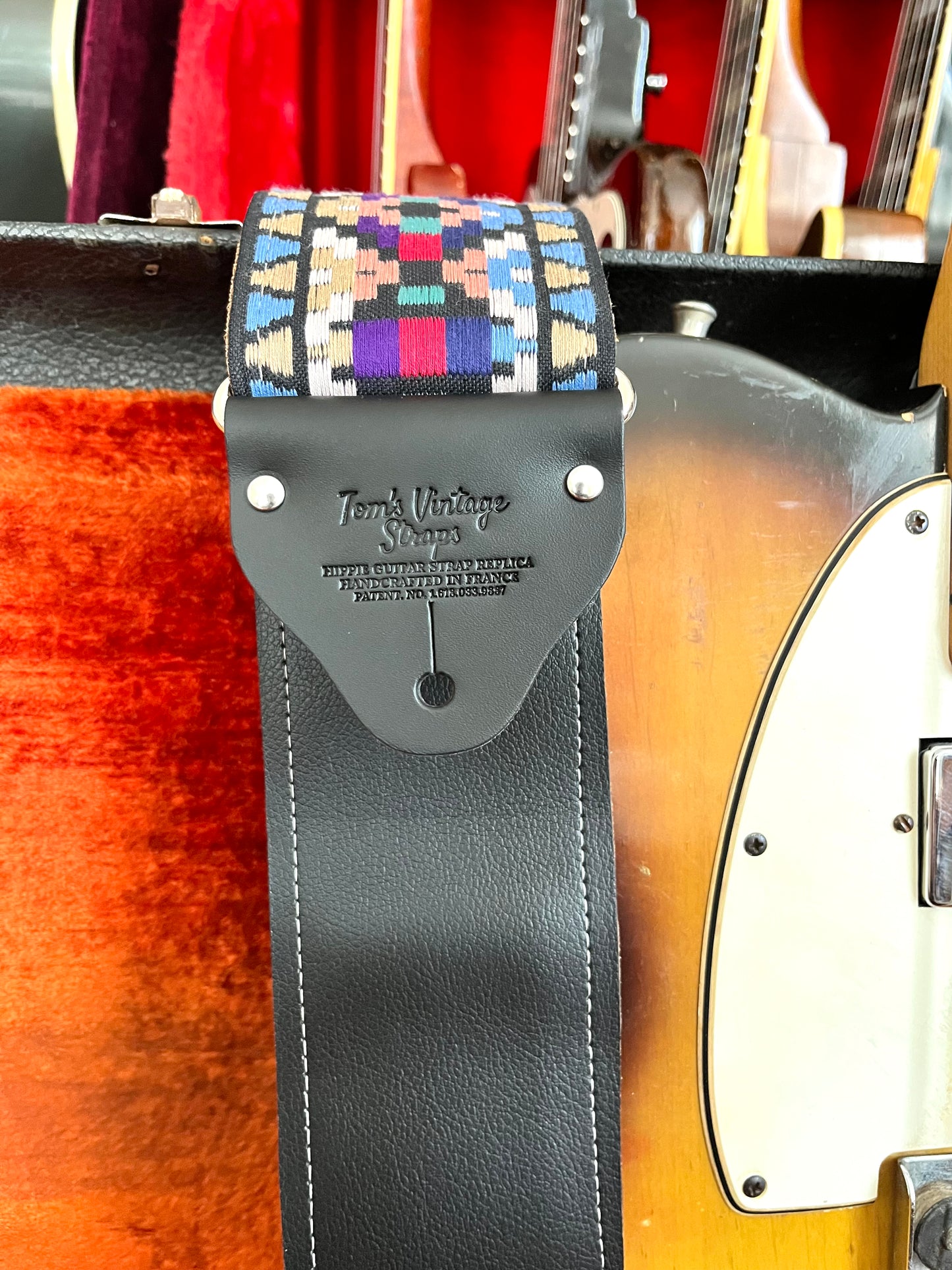 Custom wide 3" 'Santa Fe' Guitar/Bass Hippie Strap