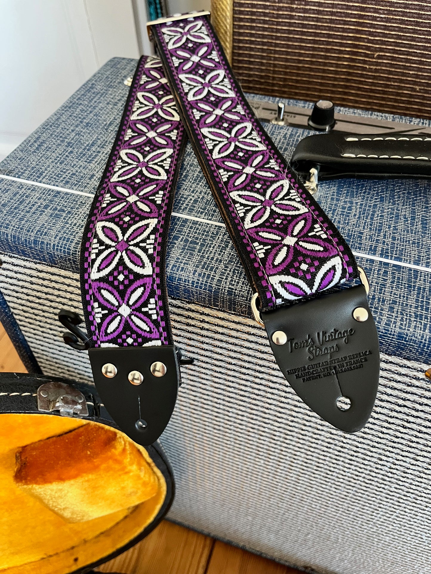 Purple 'Beck' Guitar/Bass Hippie Strap