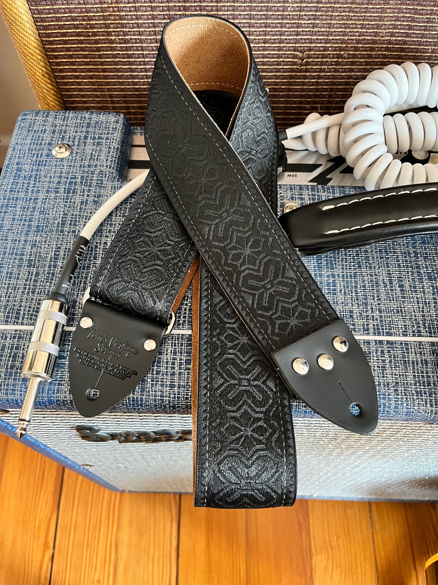 Black 'Greenwich' Guitar/Bass Hippie Strap