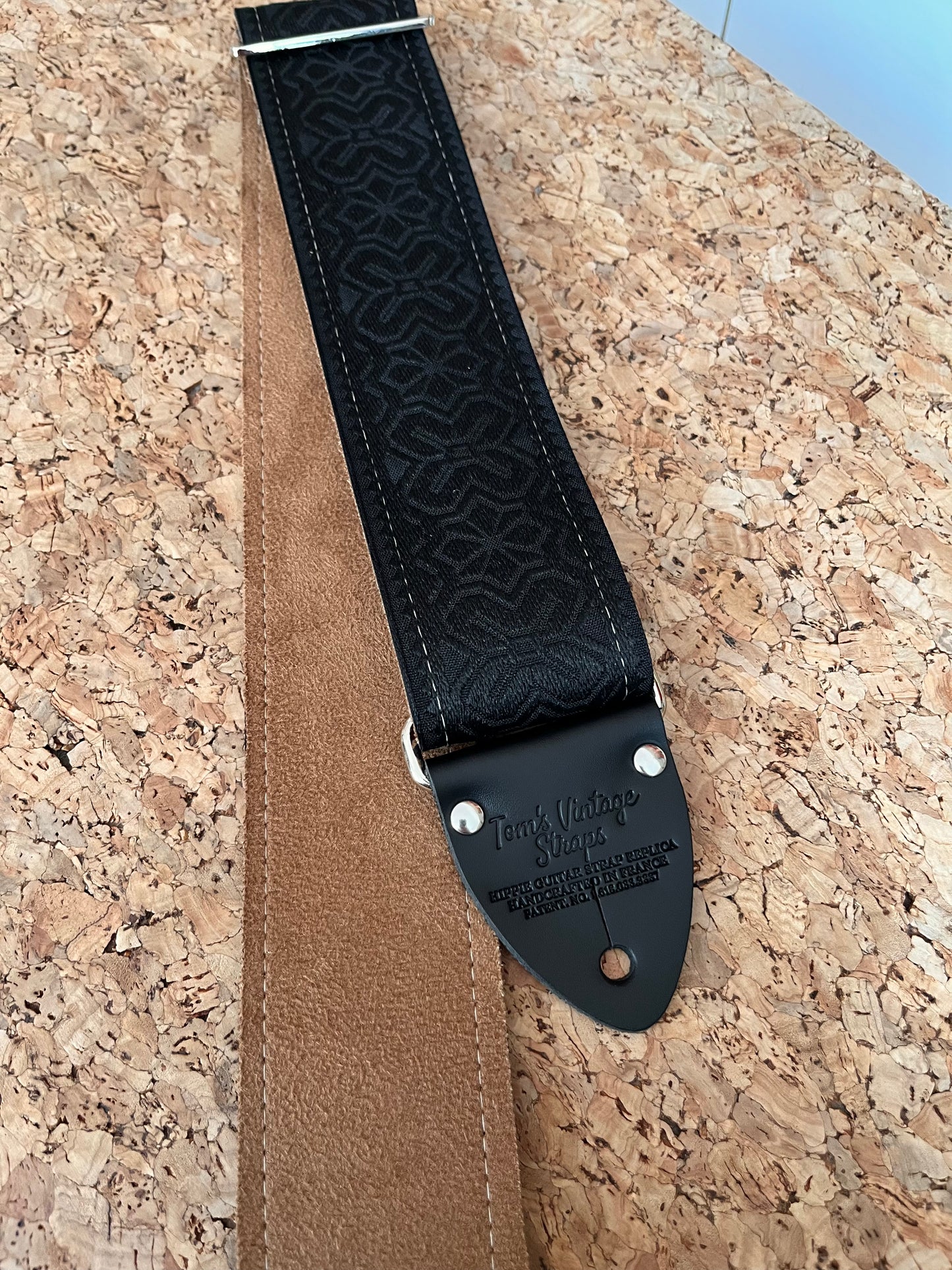 Black 'Greenwich' Guitar/Bass Hippie Strap