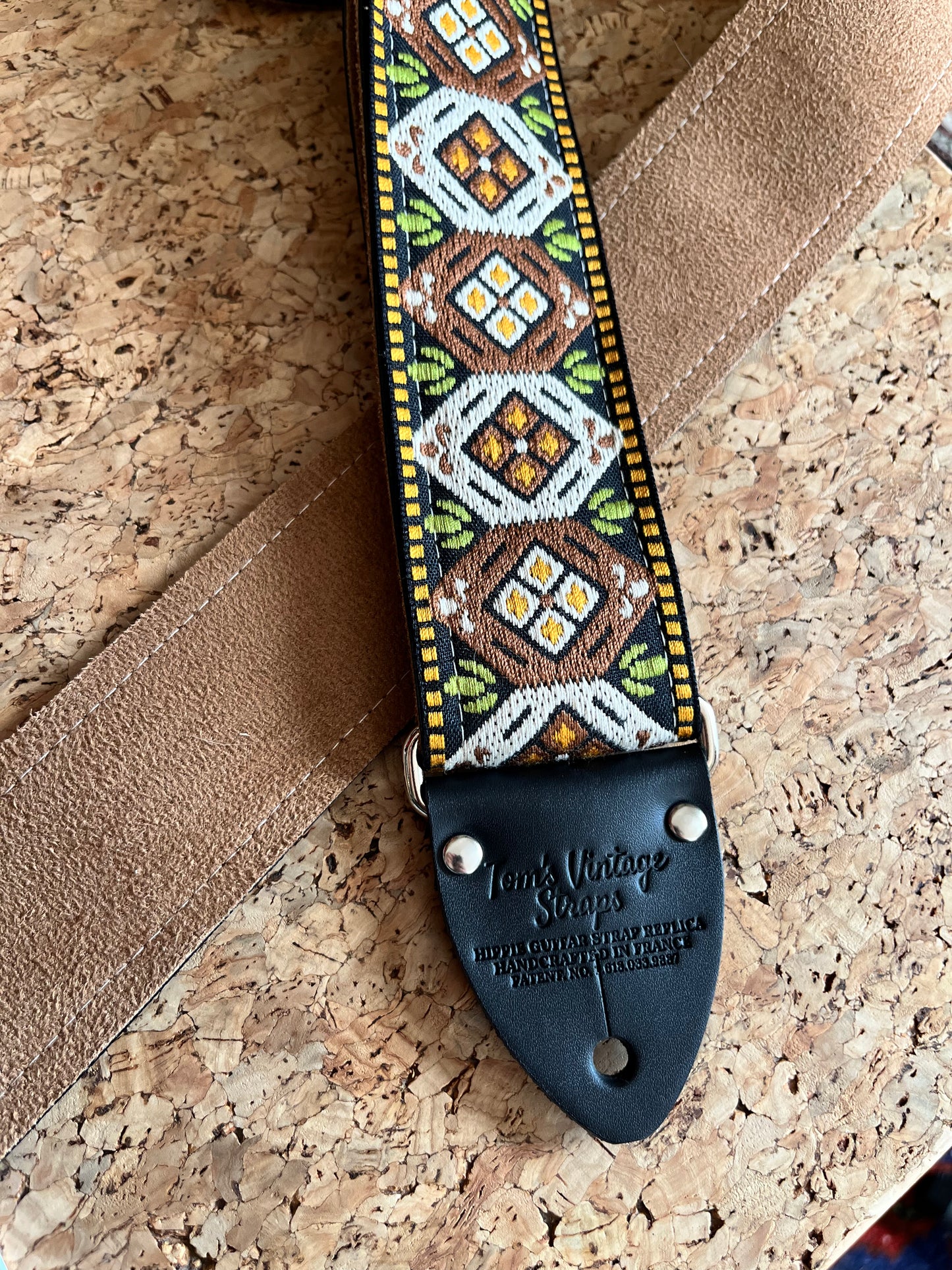 Rust 'Honeycomb' Guitar/Bass Hippie Strap