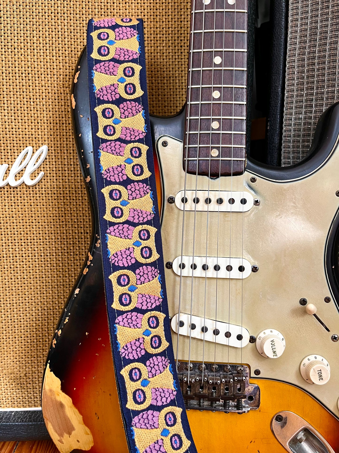 'Owl' Guitar/Bass Hippie Strap