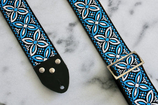 Blue 'Beck' Guitar/Bass Hippie Strap