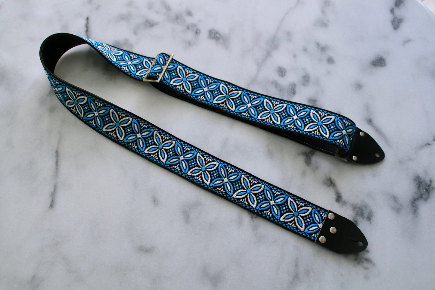 Blue 'Beck' Guitar/Bass Hippie Strap