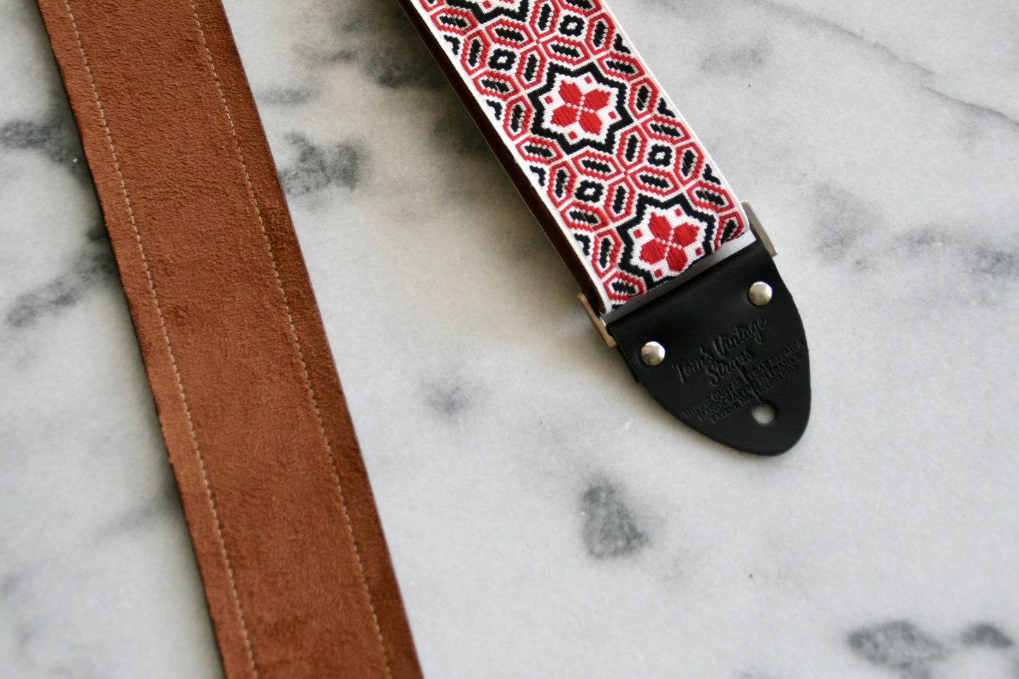 Red 'Octastar' Guitar/Bass Hippie Strap