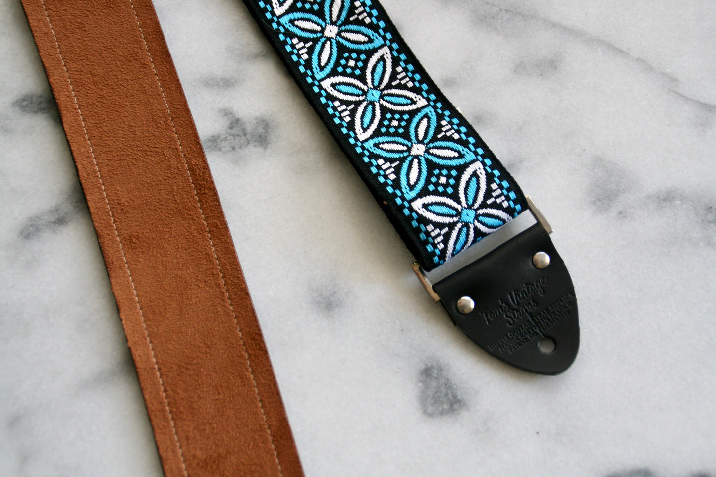 Blue 'Beck' Guitar/Bass Hippie Strap
