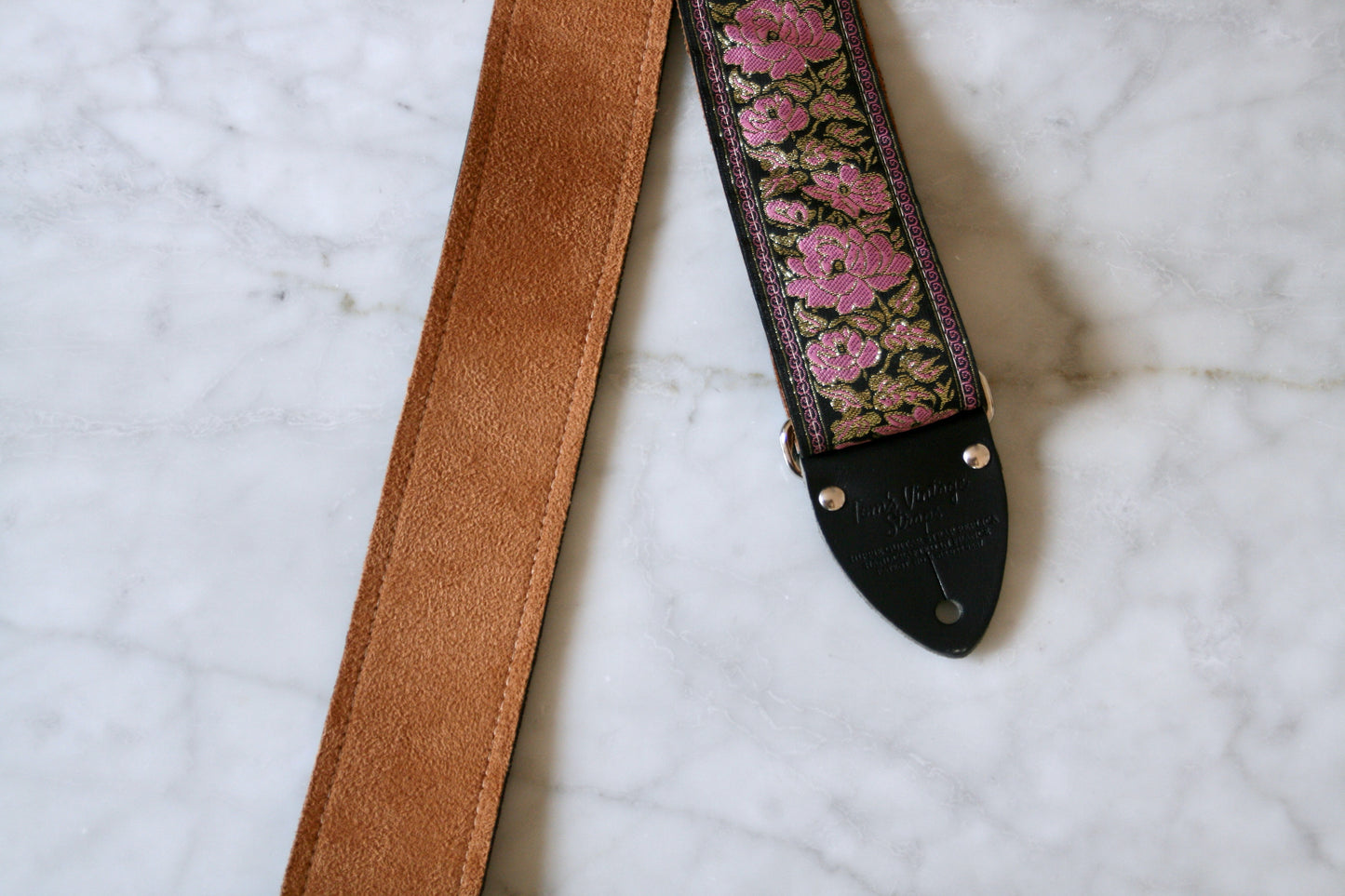 Pink 'Roses' Guitar/Bass Hippie Strap