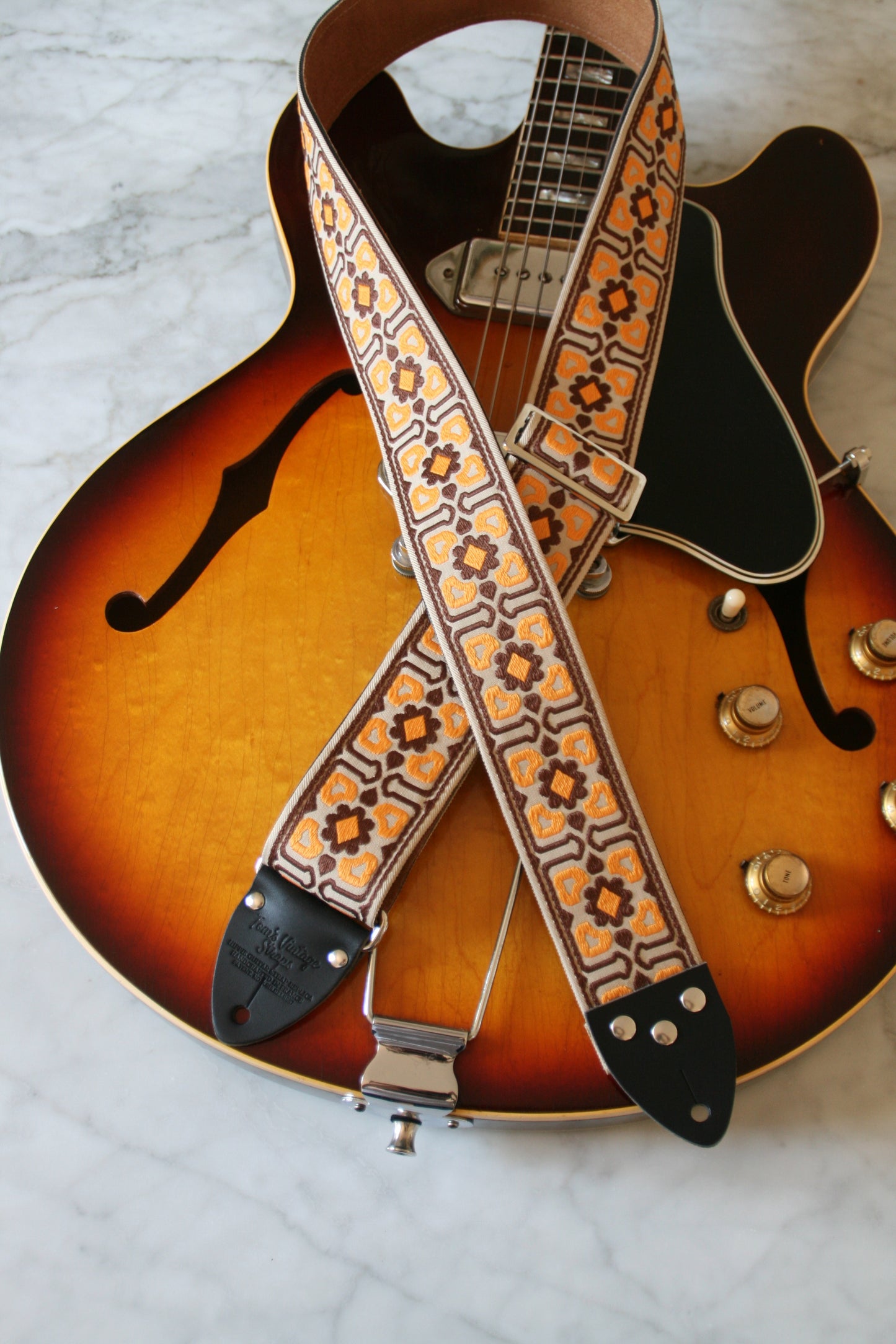 Beige 'Fillmore' Guitar/Bass Hippie Strap